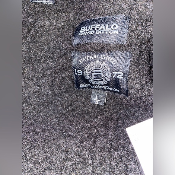 Buffalo David Bitton Men L Sherpa Zip-Up Hooded Fleece Jacket Outdoor NEW - Picture 3 of 7